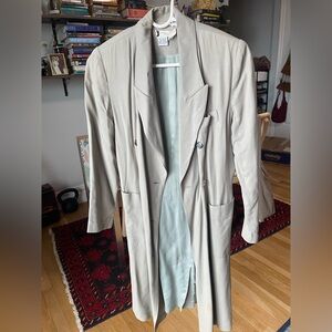 vintage gray trench coat
